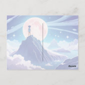 月、星、銀河系 – 人生は夢にすぎない ポストカード (裏面)