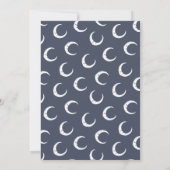 月、星、雲のかわいい写真誕生 案内状 (裏面)