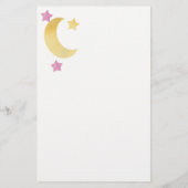 月、月、ピンクの星ビンゴゲームカード越え (裏面)