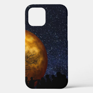 月 – 木 – グループ – シルエット – 夜 iPhone 12 PROケース