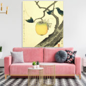 月、柿、キリギリス1807年 キャンバスプリント (インサイチュ (リビング))