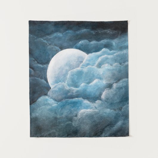 月,神秘的,月明かり,月,魔法,天,神 タペストリー (正面)