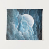 月,神秘的,月明かり,月,魔法,天,神 タペストリー (正面(横))