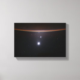 月、金星、木星、地球(ISS) (NASA) (宇宙) キャンバスプリント