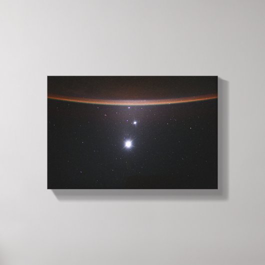 月、金星、木星、地球(ISS) (NASA) (宇宙) キャンバスプリント (正面)