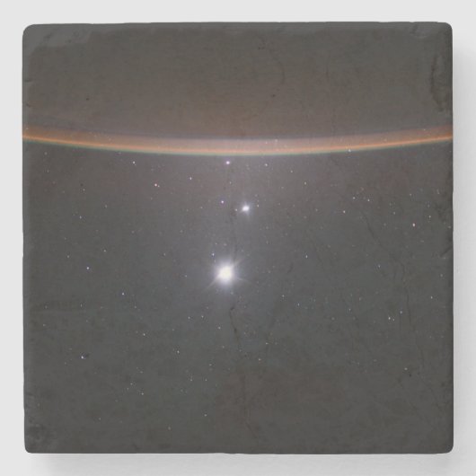 月、金星、木星、地球(ISS) (NASA) (宇宙) ストーンコースター (正面)