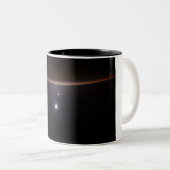 月、金星、木星、地球(ISS) (NASA) (宇宙) ツートーンマグカップ (正面右)