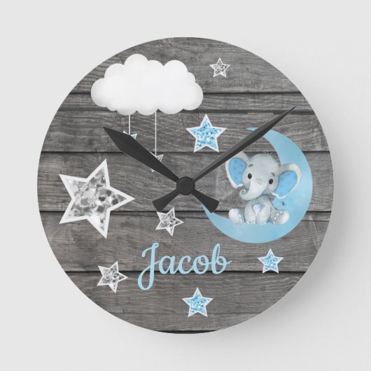 月、雲壁時計、丸、中 ラウンド壁時計 (正面)