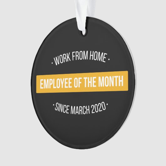 月IIの在宅勤務 オーナメント (正面)