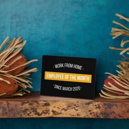 月IIの在宅勤務 フォトプラーク (側面)