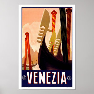有価証券ヴィンテージVenezia、イタリアの広告 ポスター
