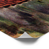 有刺鉄柵の上のアメリカのケストレル ポスター (角)