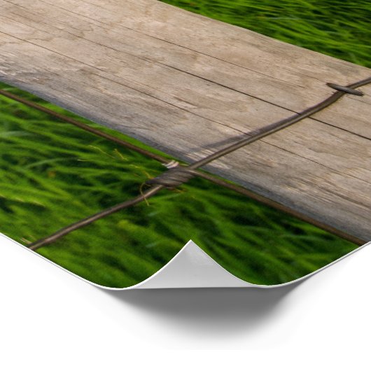 有刺鉄柵ポスト ポスター (角)