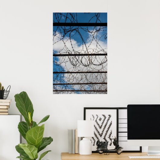 有刺鉄柵 ポスター (ホームオフィス)