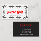 有刺鉄線の倍のサイドビジネスカードテンプレート 名刺 (正面/裏面)