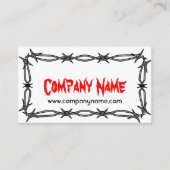 有刺鉄線の倍のサイドビジネスカードテンプレート 名刺 (正面)