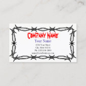 有刺鉄線の独身のなサイドビジネスカードテンプレート 名刺 (正面)