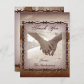 有刺鉄線の西の国の結婚式感謝していあなた ポストカード (正面/裏面)