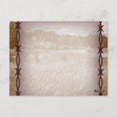 有刺鉄線の西の国の結婚式感謝していあなた ポストカード (裏面)