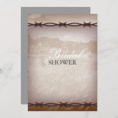 有刺鉄線の西国結婚式 招待状 (正面/裏面)