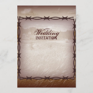 有刺鉄線の西欧諸国の結婚式 招待状