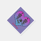 有刺鉄線ハートウィルテッド黒バラサンダー_コーブ スタンダードカクテルナプキン (角)