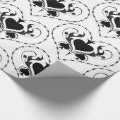 有刺鉄線ハートブラックスペードサンダー_コーブ ラッピングペーパー (角)