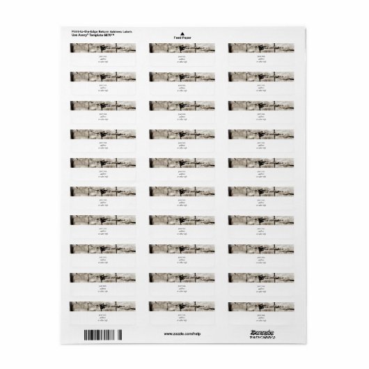 有刺鉄線フェンシング（セピア） ラベル (フルシート)