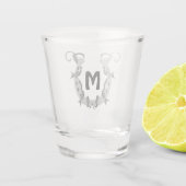 有刺鉄線包まれたモノグラムの馬蹄形 ショットグラス (裏面)