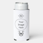 有刺鉄線包まれたモノグラムの馬蹄形 スリム缶クーラー (Seltzer裏面)