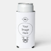 有刺鉄線包まれたモノグラムの馬蹄形 スリム缶クーラー (Seltzer正面)