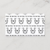 有刺鉄線包まれたモノグラムの馬蹄形 名刺 (正面)