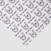 有刺鉄線包まれたモノグラムの馬蹄形 薄葉紙 (詳細)