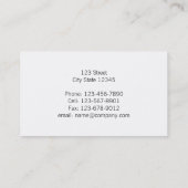 有刺鉄線及び飛行機雲の名刺の3つの繊維 名刺 (裏面)