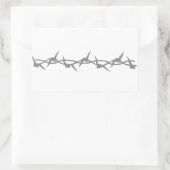 有刺鉄線 長方形シール (バッグ)