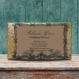 有刺鉄製農村西部の田舎農場 名刺