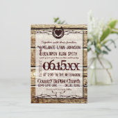 有刺鉄蹄形素朴結婚式招待状 招待状 (スタンド正面)