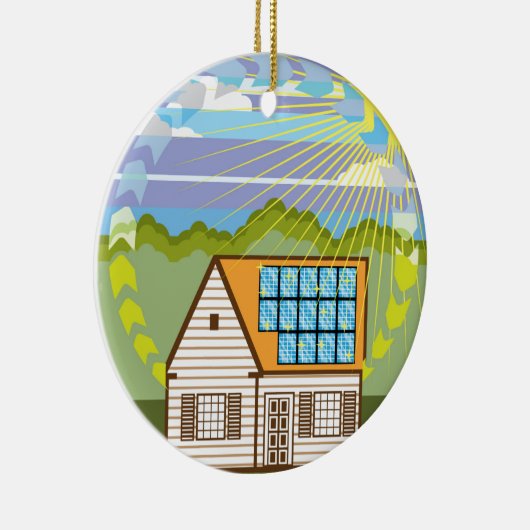 有効な太陽のな再生可能エネルギーのエコ セラミックオーナメント (右)