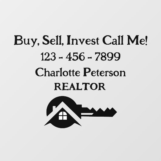 有効な視認性のためのカスタム不動産仲介業者車デカール ウィンドウサイン (シート)