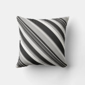 有効グレーコンテンポラリー対角線ストライプ クッション (裏面)