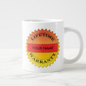 有効期間の保証シンボルお客様の名前ジャンボマグ ジャンボコーヒーマグカップ (右)