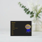 有効期間の保証プロファイルカード 名刺 (スタンド正面)