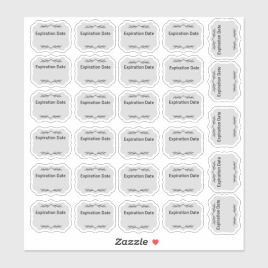 有効期限ラベル、キッチンラベル。食器室 シール (シート)