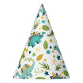 有史以前のかわいい動物のパターン恐竜 パーティーハット (左)