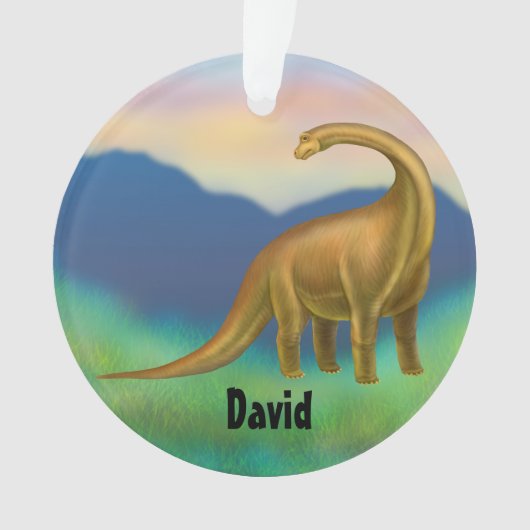 有史以前のブラキオサウルスの恐竜のオーナメント オーナメント (正面)