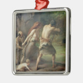 有史以前の人の狩りくま1832年 メタルオーナメント (左)