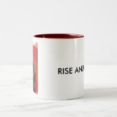 有史以前の人、上昇および輝やき ツートーンマグカップ (中央)