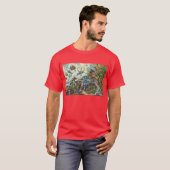 有史以前の動物の旧式なプリント Tシャツ (正面フル)