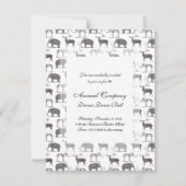 有史以前の動物-マンモスおよびMegaceros 招待状 (正面)