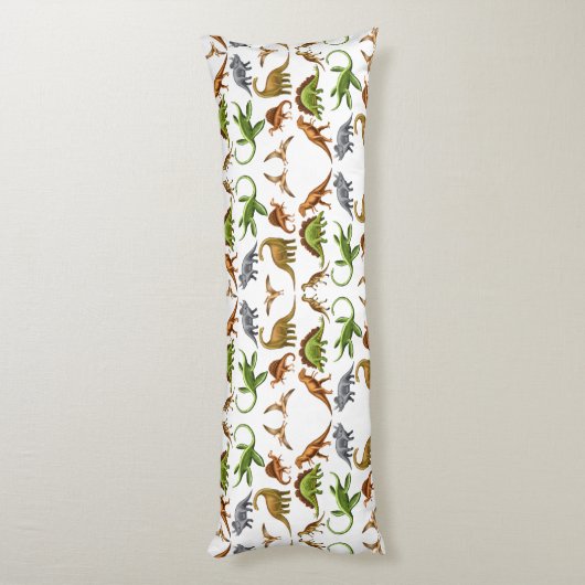 有史以前の恐竜のPaleoの恋人の抱き枕 ボディピロー (裏面 (縦))